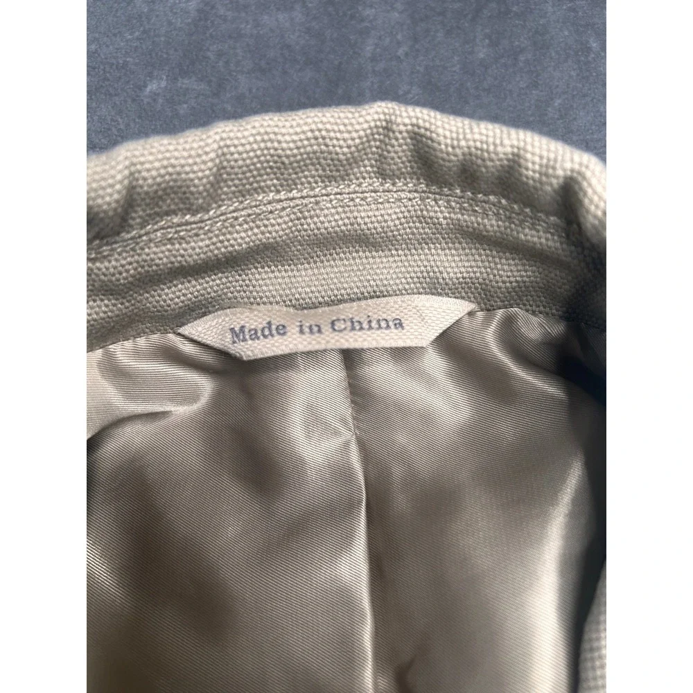 Duluth Trading Co Canvas Blazer Mens XL Tan Khaki Rugged Utility Sport Coat